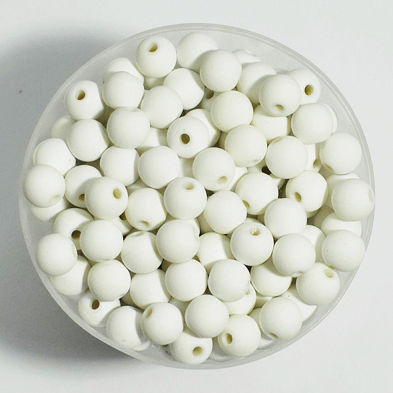 Wholesale 8mm Soft Pottery Plastic Acrylic Rubber Beads